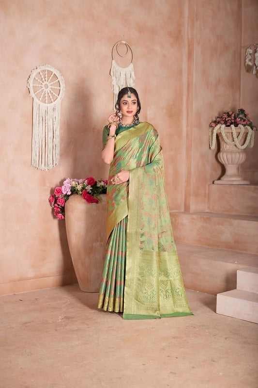Festival Pure Tissu Traditional Wedding Festival Saree With Blouse 11-VF