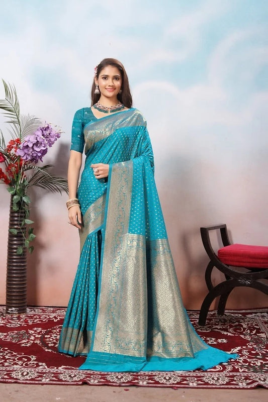 Traditional Soft Silk Indian Designer Festival Sari With Blouse 11-VF