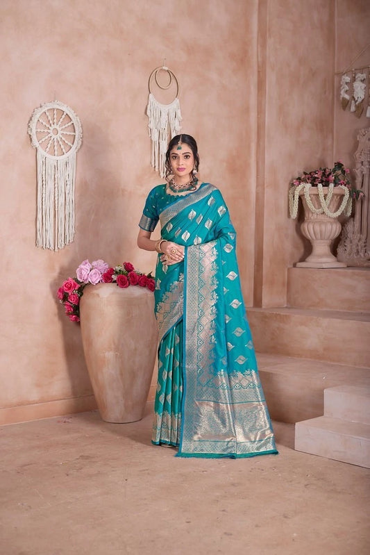 Traditional Soft Silk Indian Designer Festival Sari With Blouse 11-VF