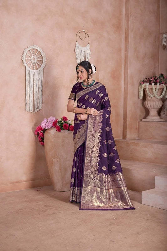 Traditional Soft Silk Indian Designer Festival Sari With Blouse 11-VF