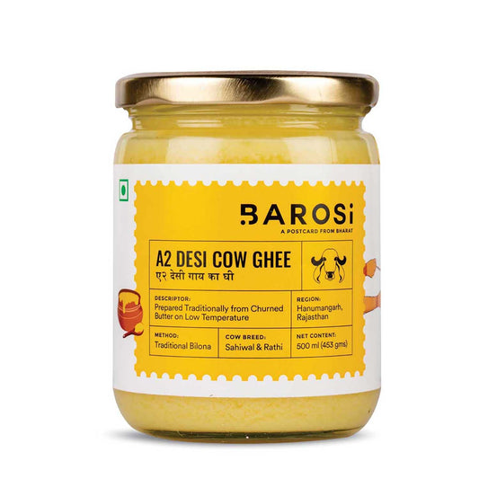 Barosi A2 Desi Cow Ghee - Pack of 1 - 500 ml