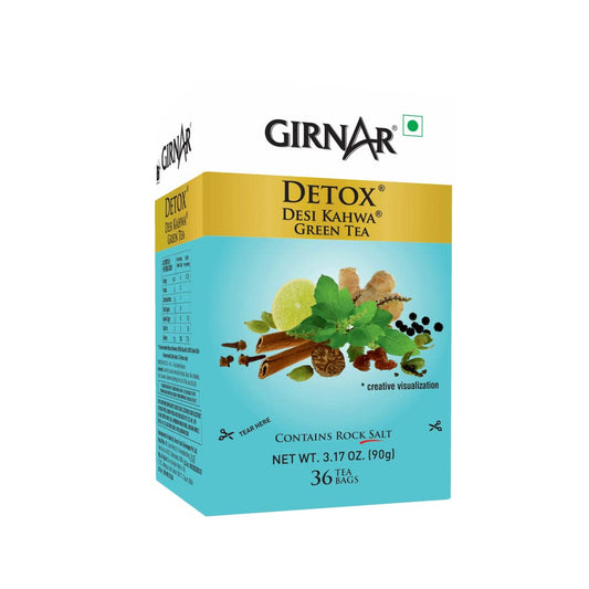Girnar Detox Green Tea - Desi Kahwa - 36 Tea Bags