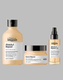 L'Oreal Professionnel Absolut Repair Shampoo,Hair Mask, Hair Serum Combo