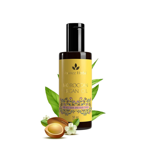 Avimee Herbal Pure Moroccan Argan Oil For Dry and Coarse Hair & Skin 50 ml