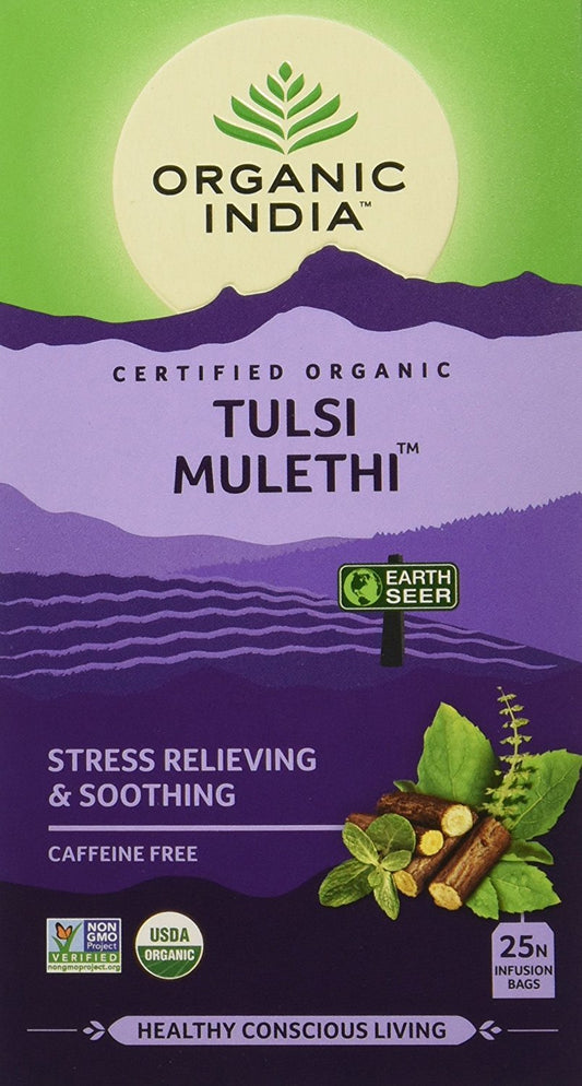 Organic India Tulsi Mulethi 25 Tea Bags - Pack of 1