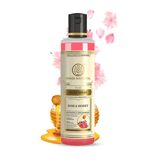 Khadi Natural Rose & Honey Body Wash 210 ml