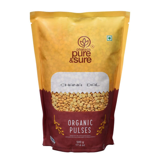 Pure & Sure Roasted Chana Traditional Organic Pulses - 500 gm