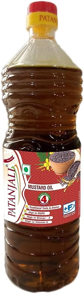 Patanjali Kachi Ghani Mustard Oil - 1 L