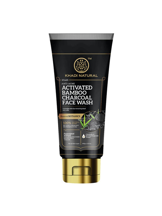Khadi Natural Activated Bamboo Charcoal Face Wash- Powered Botenics
