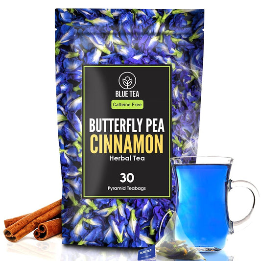 Blue Tea Butterfly Pea Cinnamon Herbal Tea Bags - 30 Teabags
