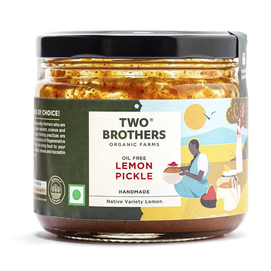 Two Brothers Organic Farms Oil Free Lemon Pickle - 300g