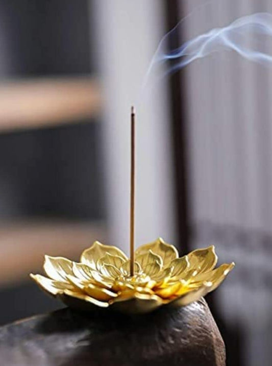 Holder Lotus Metal Stand, Decorative Agarbatti Burner Dhoop