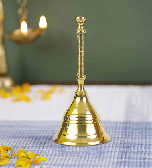 Golden Brass Pooja Bell