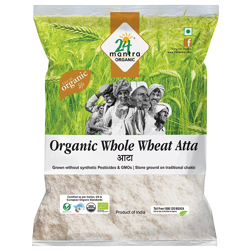 24 Mantra Organic Wholewheat Atta Premium - 1 KG