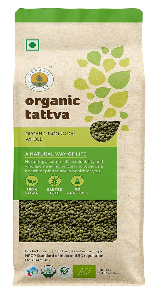 Organic Tattva Organic Moong Dal Whole - 1 kg