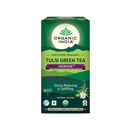 Organic India Tulsi Green Tea Jasmine 25 Tea Bags - Pack of 1