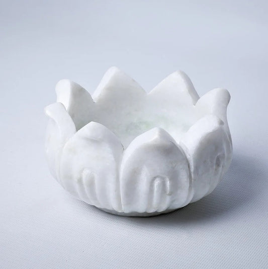 White Ripple Marble Bowl