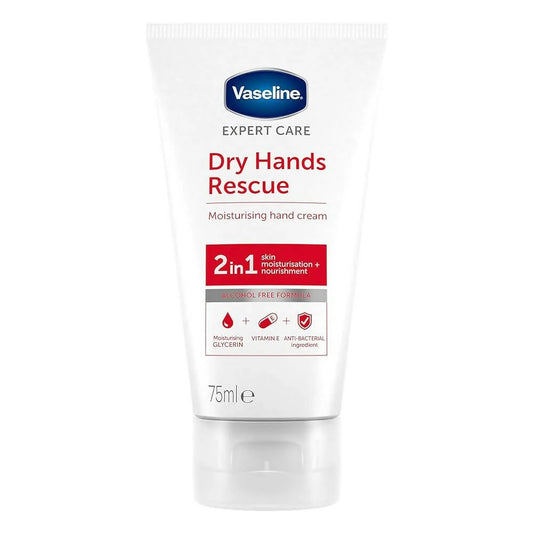 Vaseline Dry Hands Rescue 2in1 Hand Cream -75 ml