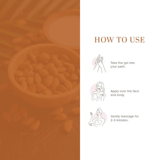 Khadi Natural Almond Soap, 125g Herbal Bathing Bar Natural Soap with Essential Oils Restores moisture contentSuitable for All Skin Types