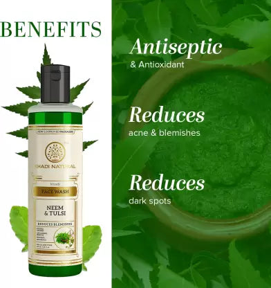 Khadi Natural Herbal Neem & Tulsi Face Wash (210 ml)