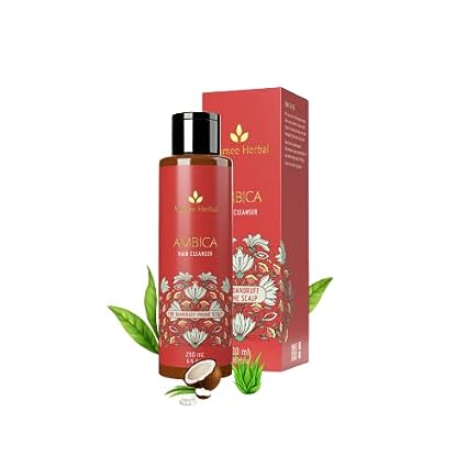 Avimee Herbal Ambica Hair Cleanser Fights Dandruff Sulphate & Paraben Free Herbal Formulation 200 ml