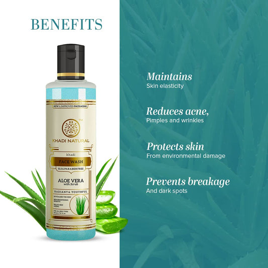 Khadi Natural Face Wash with Aloe Vera Scrub - 210ml