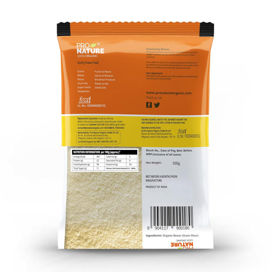 Pro Nature 100% Organic Gram Flour (Besan) - 500 gm