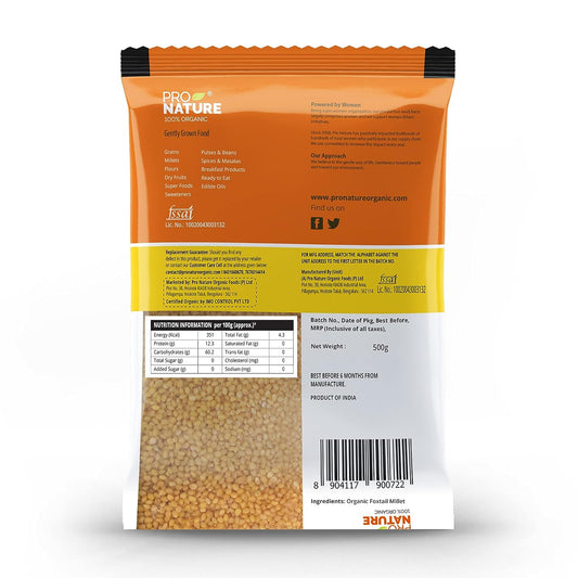Pro Nature Organic Foxtail Millet - 500 gm