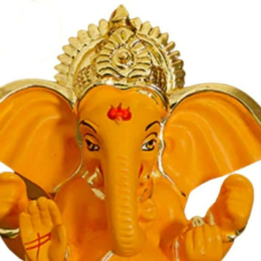 Tamas Gold Plated Gaj Karna Ganesh Idol