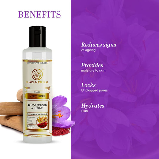 Khadi Natural Sandalwood & Kesar Moisturizer - 210ml
