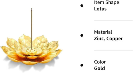 Holder Lotus Metal Stand, Decorative Agarbatti Burner Dhoop