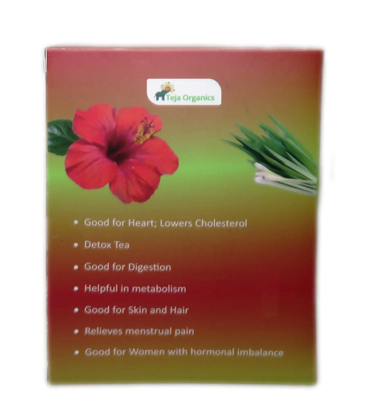 Teja Organics Hibiscus & Lemongrass Tea Bags - 10 Tea bags