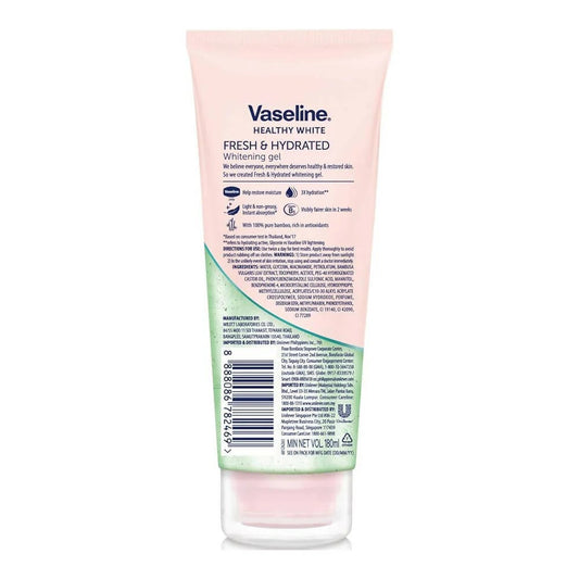 Vaseline Fresh & Hydrated Whitening Gel with Bamboo Extract -180 ml
