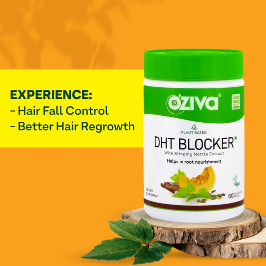 OZiva Plant Based DHT Blocker With Stinging Nettle Extract - 60 Cap
