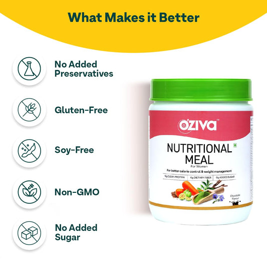 OZiva Nutritional Meal For Women - 16 Servings/ 500 gm