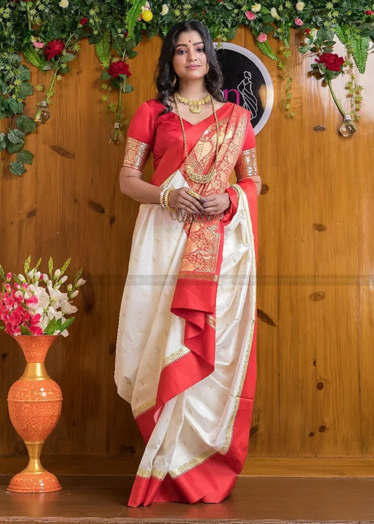 Banarasi Soft Silk Saree With Blouse