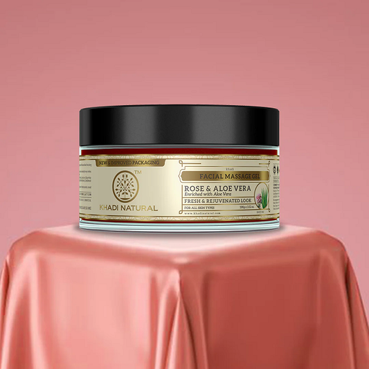 Khadi Natural Rose Aloe Vera Face Massage Gel - Pack of 2