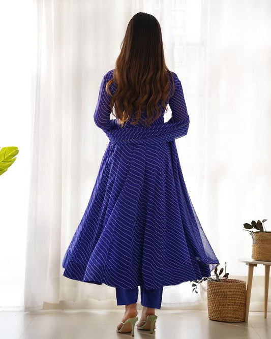 Full Stitched Heavy Pure Faux Georgett Kurti Pant Dupatta