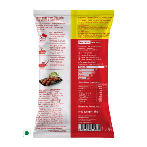 Nutrela Soya Chunks - 100 % vegetarian - 1 kg