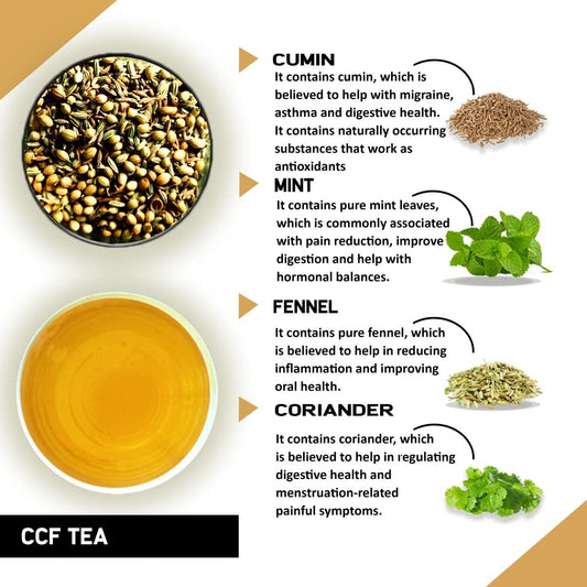 Teacurry CCF Tea - Cumin Coriander Fennel Tea - 30 teabags