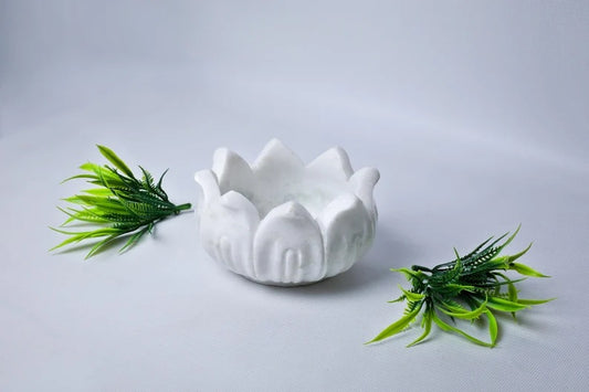 White Ripple Marble Bowl