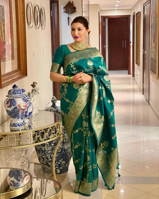 Banarasi Soft Silk Saree With Blouse