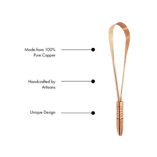 Perfora 100% Pure Copper Tongue Scraper for Oral Hygiene