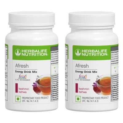 Herbalife Afresh Energy Drink Mix Kashmiri Kahwa-40gm Pack of 2