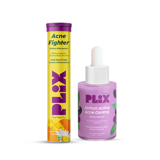 PLIX Jamun Active Acne Control Dewy Serum- 30ml and Acne Fighter Combo