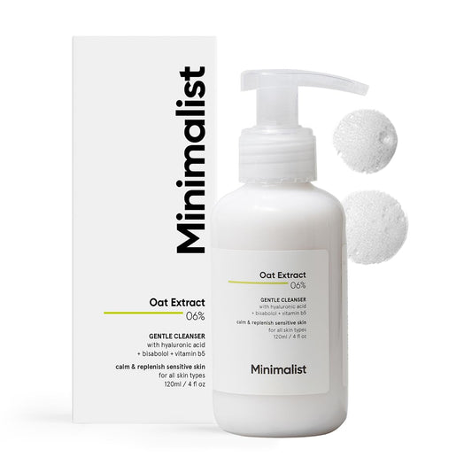 Minimalist Gentle Face Wash With 6% Oat Extract & Hyaluronic Acid For Sensitive Skin | Gentle Cleanser (120 ML)