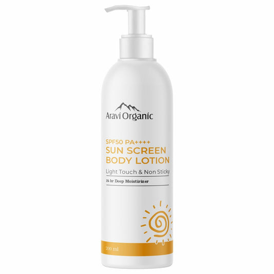 Aravi Organic SPF 50 Sunscreen Body Lotion - 200 ml