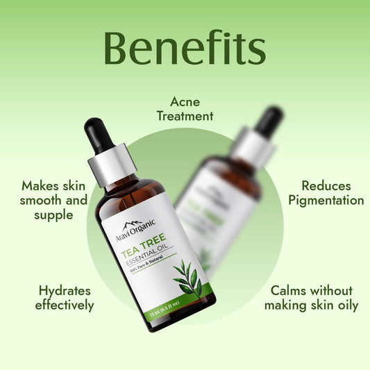 Aravi Organic Tea Tree And Eucalyptus Essential Oil 15 ml