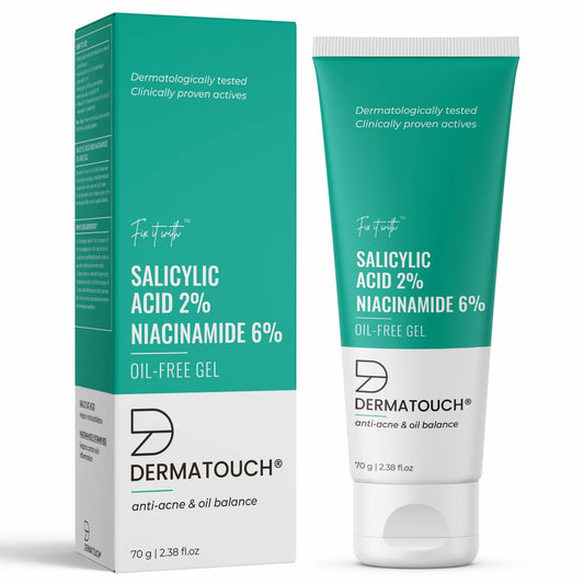 DERMATOUCH Salicylic Acid 2% Niacinamide 6% Anti-Acne Oil-Free Gel -30G