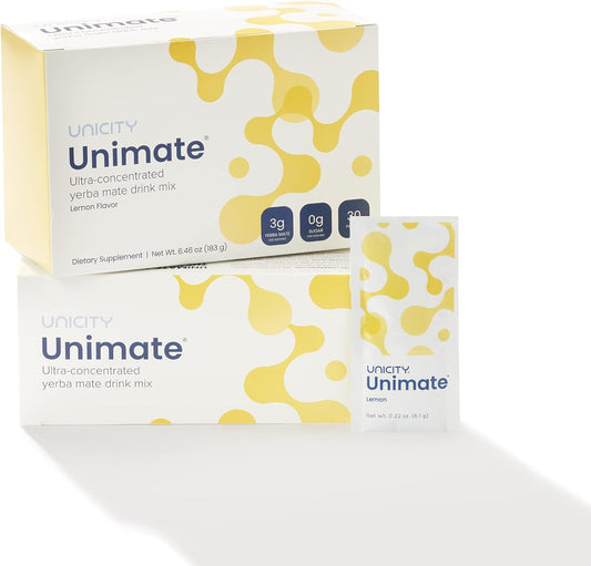 Uni-city Uni-mate Lemon – Yerba Mate Drink Mix (30 Packets)